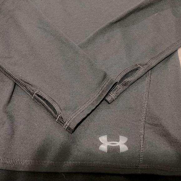 Black/Grey Under Armour Cold Gear Longsleeve Pullover - Picture 2 of 3